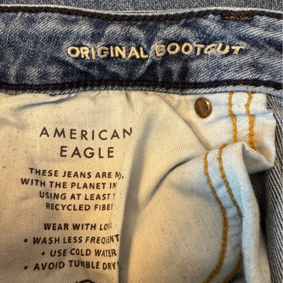 Men’s AE American Eagle Airflex BOOTCUT faded blue JEANS 31 x 32 - Picture 5 of 6